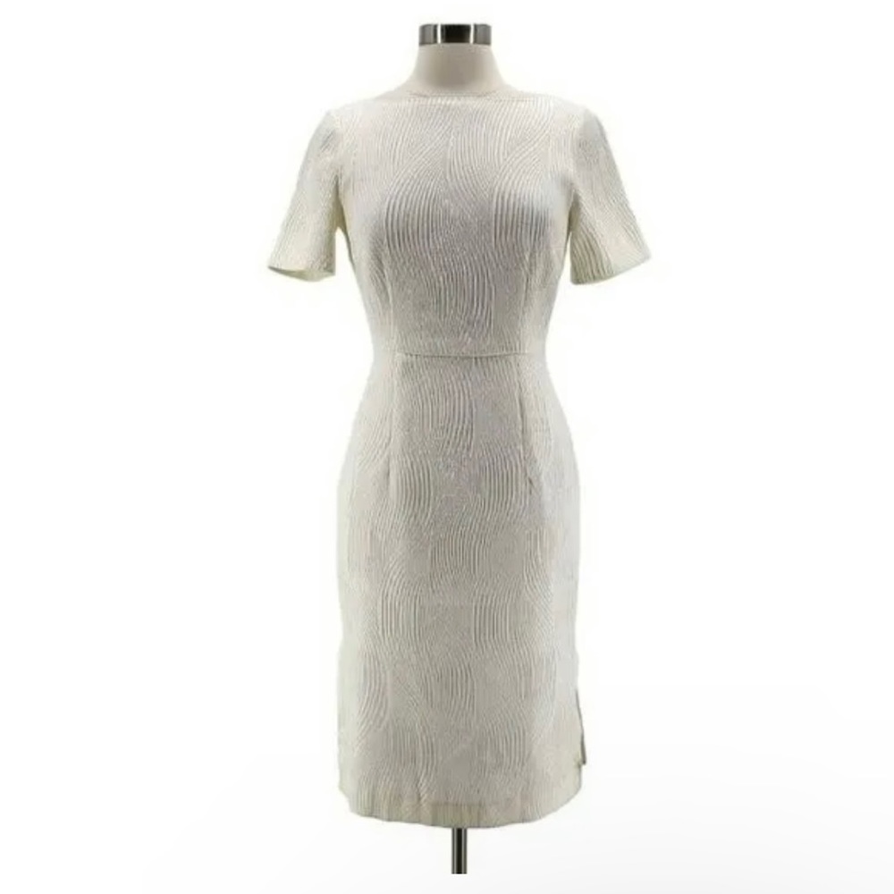 H&M Ivory Jacquard open back dress